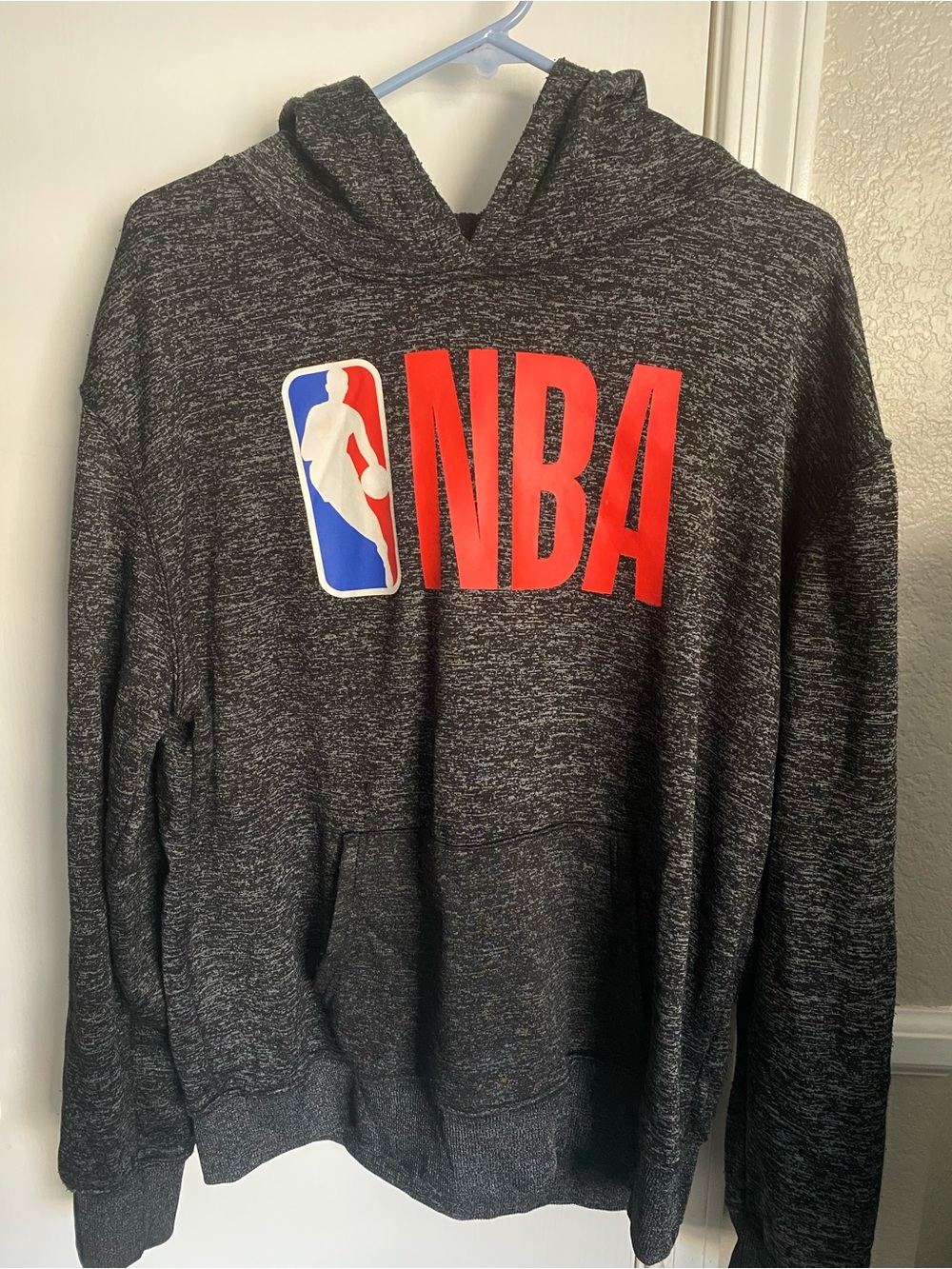 Official NBA Licensed Marled Space Dye Pullover Hoodie Graphic Sweatshirt L